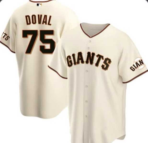 Men%27s San Francisco Giants #75 Camilo Doval Cream Home Nike Jersey Dzhi->san diego padres->MLB Jersey
